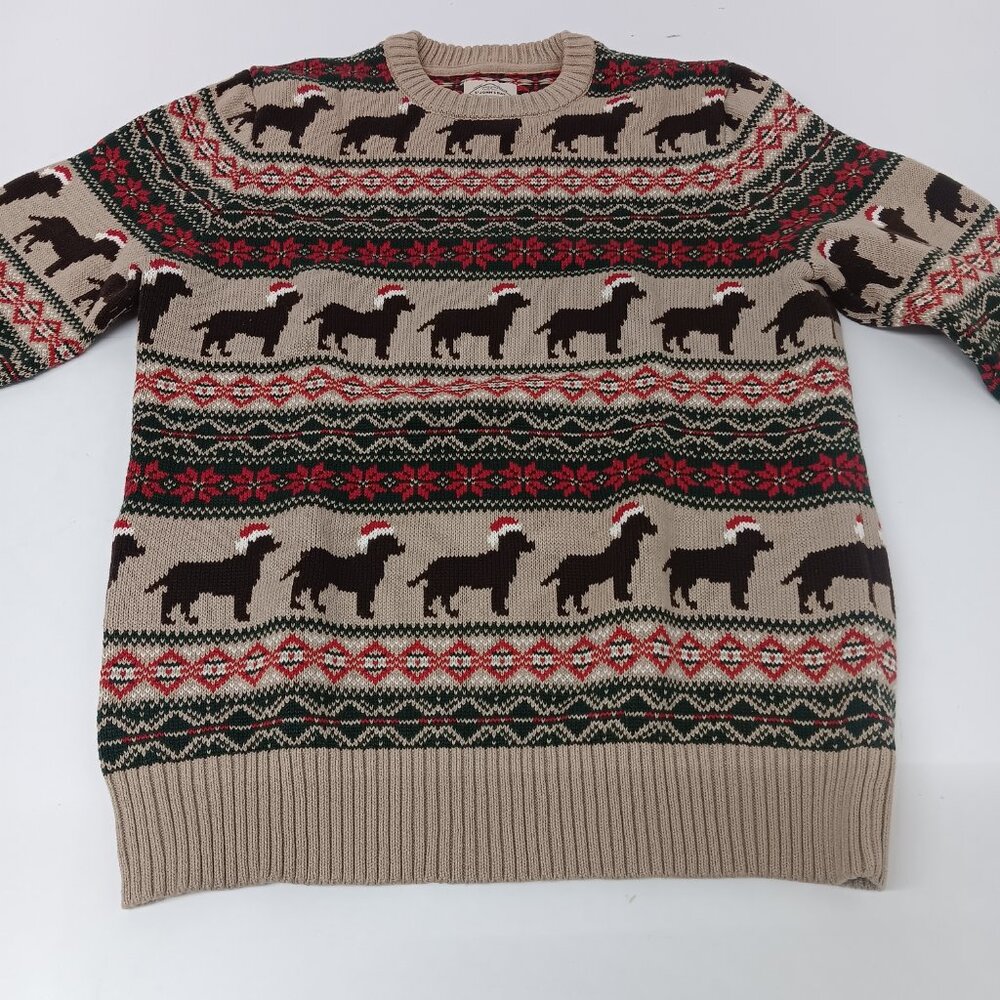 St. John's Bay Men's Cotton Crew Neck Festive Sweater - Small